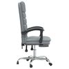 vidaXL Silla de oficina reclinable con masaje de tela gris claro