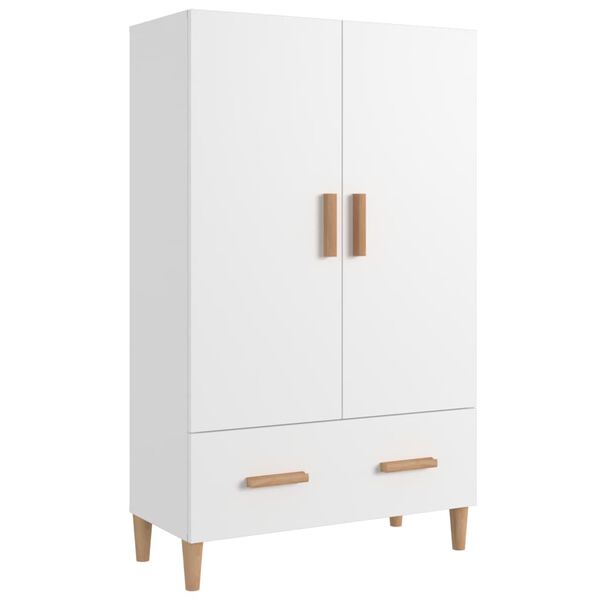 vidaXL Aparador de madera contrachapada blanco 70x31x115 cm