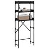 vidaXL Estante para lavadora con estante Roble Negro 67 x 25 x 163 cm