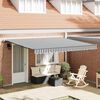vidaXL Toldo retr&aacute;ctil manual gris antracita y blanco 400x300 cm