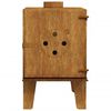 vidaXL Estufa de camping de acero corten 35x50x55 cm