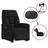 vidaXL Sillón eléctrico reclinable elevable tela microfibra negro