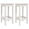 vidaXL Taburetes altos 2 uds madera maciza de pino blanco 40x40x78 cm