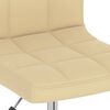 vidaXL Sillas de comedor giratorias 6 uds cuero sint&eacute;tico color crema