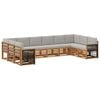 vidaXL Conjunto de sof&aacute;s de exterior 7 uds. Natural y Gris Claro