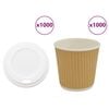 vidaXL Vasos de caf&eacute; de papel con tapa 1000 uds 4oz 100ml