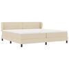 vidaXL Cama tipo Box Spring con colch&oacute;n Crema 200 x 200 cm tela