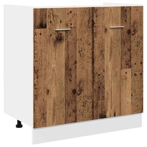 vidaXL Mueble bajo fregadero "Lyon" de madera vieja, 80 x 46 x 81,5 cm, madera de ingenier&iacute;a,