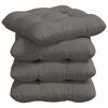 vidaXL Cojines para asiento 4 pcs Gris Claro 40 x 40 cm Tela de pana