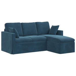 vidaXL Sof&aacute; Azul 178 x 134 x 80 cm Terciopelo