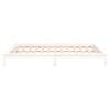 vidaXL Estructura de cama con LED madera maciza blanca 180x200 cm