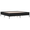 vidaXL Estructura de cama madera de ingenier&iacute;a y metal negro 200x200cm