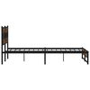 vidaXL Estructura de cama sin colch&oacute;n metal roble ahumado 193x203 cm