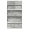 vidaXL Estante de revistas con estante Gris Concreto 70 x 41 x 126 cm