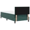 vidaXL Cama Box Spring LED Verde oscuro 100 x 200 cm Terciopelo