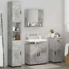 vidaXL Juego de muebles de ba&ntilde;o con caj&oacute;n 4 pcs Gris Concreto