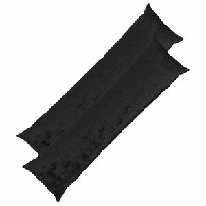 vidaXL Coj&iacute;n decorativo 2 uds. HEERLEN Negro 40 x 145 cm Franela