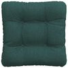 vidaXL Cojines para asiento 4 pcs Verde oscuro 40 x 40 x 12 cm tela