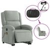 vidaXL Sill&oacute;n de masaje reclinable elevable terciopelo gris claro