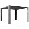 vidaXL Cenador techo rat&aacute;n sint&eacute;tico 300x300x220 cm gris y antracita