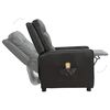 vidaXL Sillón elevable de masaje de cuero artificial negro brillo