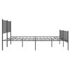 vidaXL Estructura cama sin colchón con estribo metal negro 150x200 cm