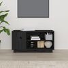 vidaXL Mueble de TV madera maciza de pino negro 80x35x40,5 cm