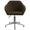 vidaXL Sillas de comedor giratorias 6 unidades tela marrón oscuro
