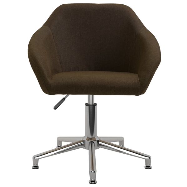 vidaXL Sillas de comedor giratorias 6 unidades tela marrón oscuro
