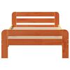 vidaXL Estructura de cama sin colch&oacute;n madera maciza marr&oacute;n 75x190 cm