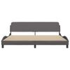 vidaXL Estructura de cama Dover cuero sint&eacute;tico gris 200x200 cm