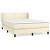 vidaXL Cama box spring con colch&oacute;n cuero sint&eacute;tico crema 140x190 cm