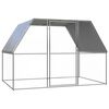 vidaXL Gallinero de acero galvanizado plateado y gris 3x2x2 m