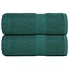 vidaXL Toallas de visita 2 uds verde 30x50 cm 360 gsm 100% algodón