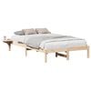 vidaXL Estructura de cama Natural 120 x 200 cm Madera de pino macizo