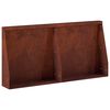 vidaXL Muro de Contenci&oacute;n 2 uds. 40 x 12 x 30 cm Acero oxidado Oxidado