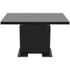 vidaXL Mesa de comedor extensible negra con brillo
