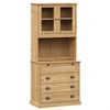 vidaXL Aparador alto VIGO madera maciza de pino 80x40x176 cm