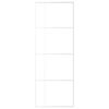 vidaXL Puerta corredera ESG vidrio y aluminio blanca 76x205 cm
