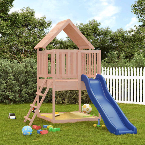 vidaXL Parque infantil de exterior madera maciza Douglas