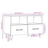 vidaXL Mueble para TV madera contrachapada roble marr&oacute;n 80x36x50 cm