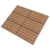 vidaXL Tile de Decking 6 pcs Marr&oacute;n 60 x 30 cm WPC