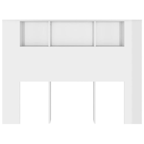 vidaXL Mueble cabecero blanco brillante 140x18,5x104,5 cm