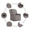 vidaXL Sill&oacute;n reclinable el&eacute;ctrico tela gris taup&eacute;