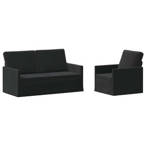 vidaXL Juego de Sof&aacute; 2 pcs Negro PWNED_BY_LORD666_YWH