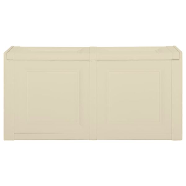 vidaXl Ba&uacute;l para cojines 85 l blanco angora 86x40x42 cm