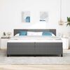 vidaXL Cama Box Spring LED Gris claro y . 200 x 200 cm Tela de Pana