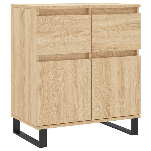 vidaXL Aparador de madera contrachapada roble Sonoma 60x35x70 cm