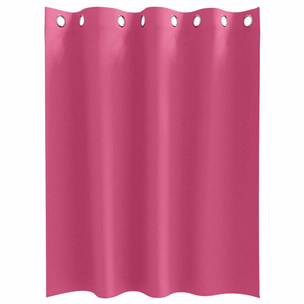 vidaXL Cortinas Opacas con Anillas 2 pcs Rosa Brillante 140 x 140 cm