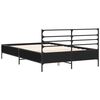 vidaXL Estructura de cama madera de ingenier&iacute;a y metal negro 120x190cm